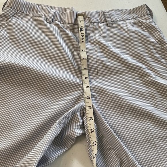 PGA Tour 10” Golf Check Print Shorts Athletic Activewear Lightweight Chino - Picture 8 of 10